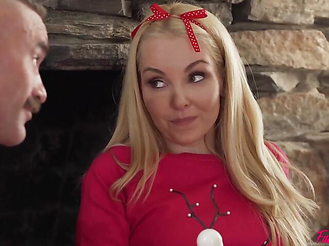 Aaliyah Love & Alexis Tae - Family swingers Xmas foursome by the fire