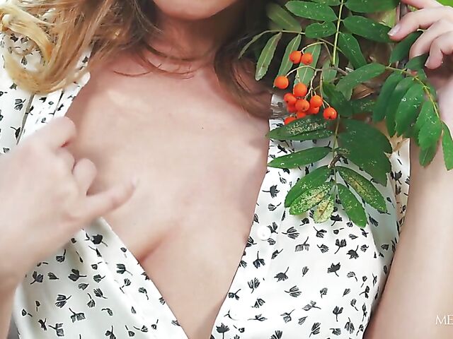 Solo outdoor fun in summer with sexy Ukrainian Lucretia K