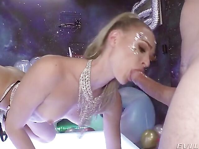 Space decorations and fantastic anal pounding with Emma Hix