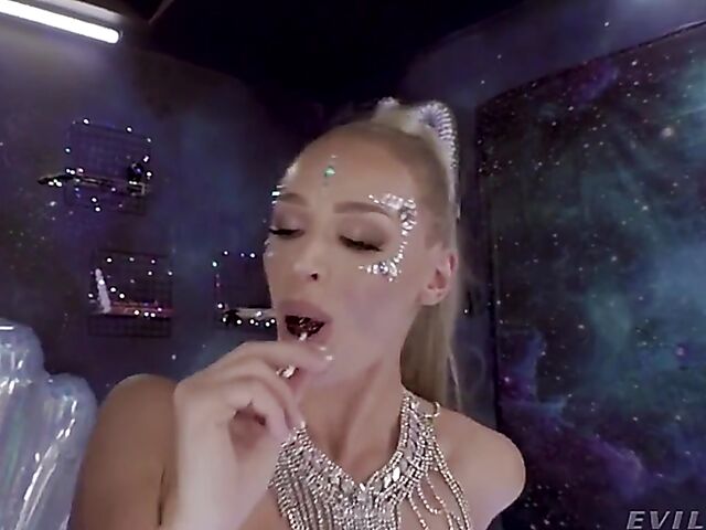 Space decorations and fantastic anal pounding with Emma Hix