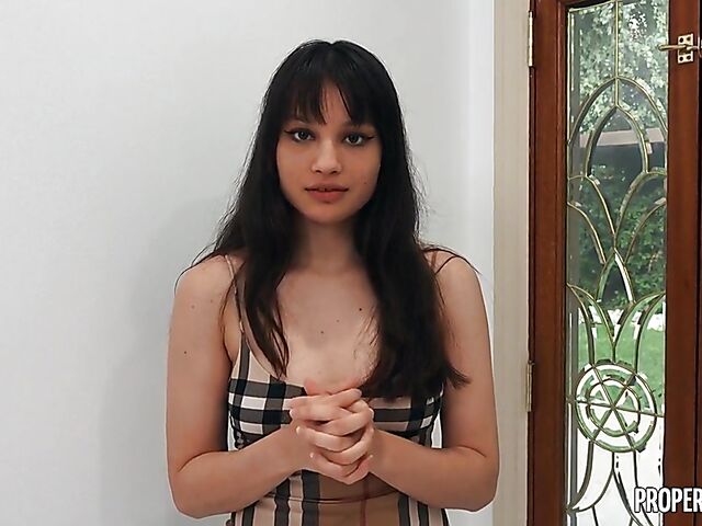 POV teen brunette Liv Wild pays a visit to her professor to get fucked