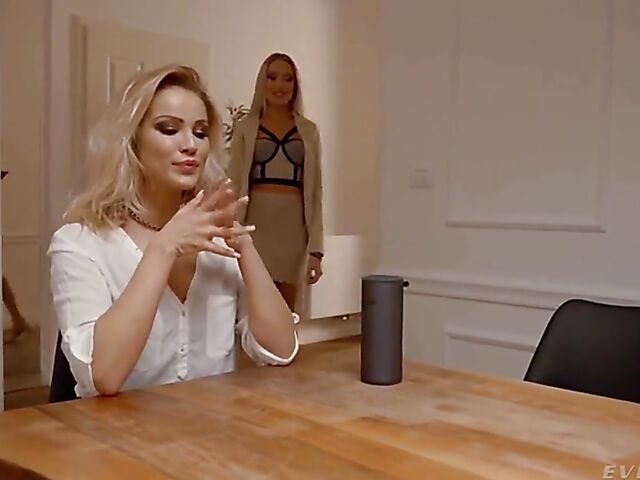 Slim anal lover Angelika Grays needs another girl for ATM