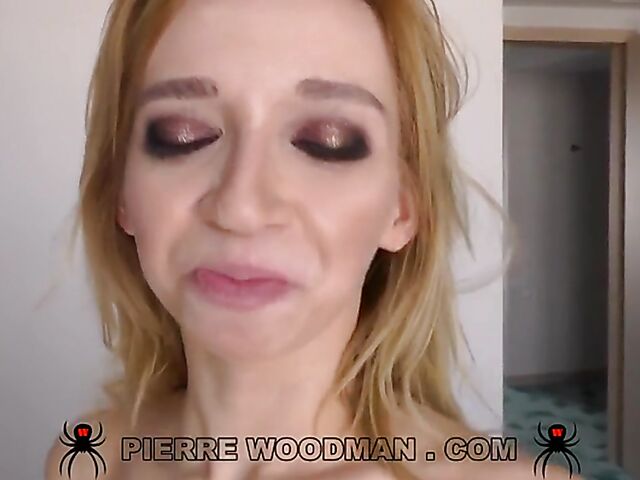 Leyla Fiore's first double penetration scene with Pierre Woodman