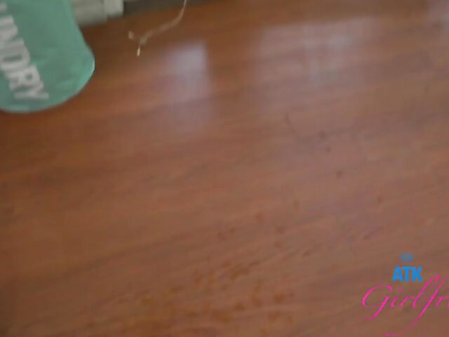 POV finger squirt on the dining table with Lily Adams