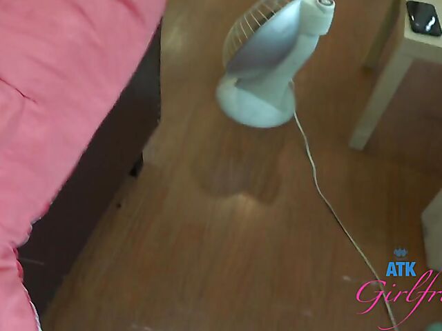 POV finger squirt on the dining table with Lily Adams