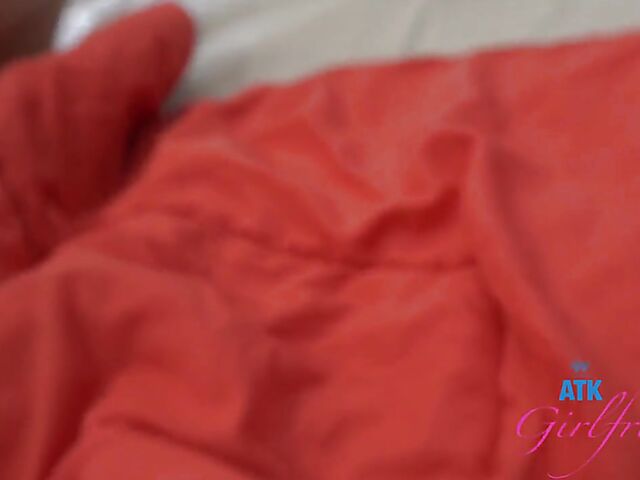 POV finger squirt on the dining table with Lily Adams