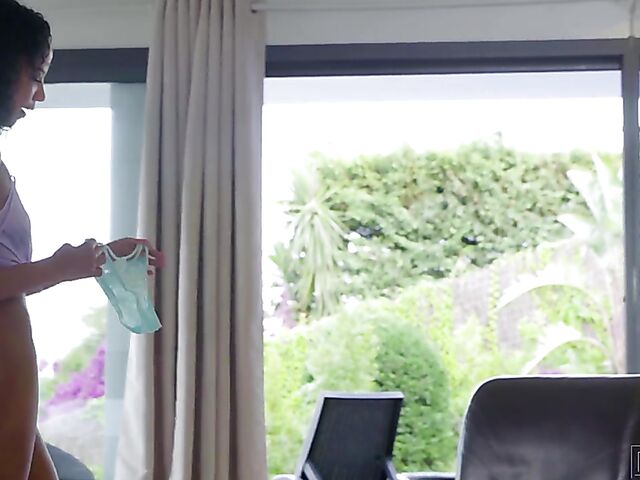 Romy Indy - Stunning ebony masturbation and hitachi insertion