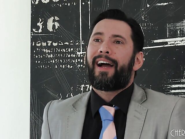 Big tits maid Bridgette B fucks in black stockings