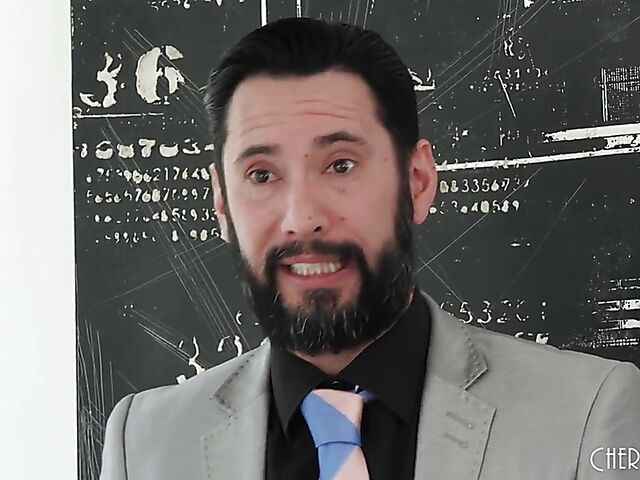 Big tits maid Bridgette B fucks in black stockings