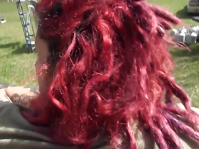 Pregnant POV fuck outside with red-haired Gia Lovely