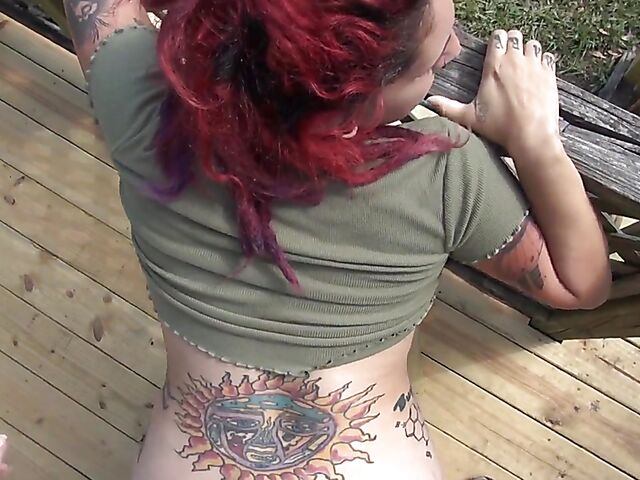 Pregnant POV fuck outside with red-haired Gia Lovely