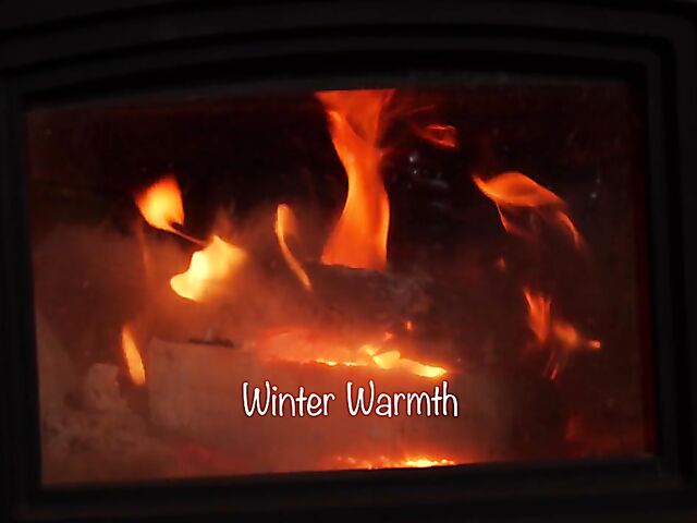 Blonde erotic solo in white lingerie by the fireplace in winter featuring Chontelle