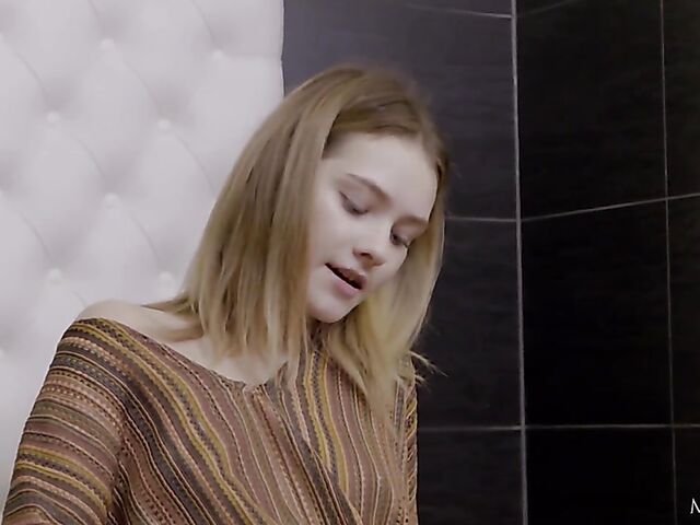 Matty - Flat chested teen masturbating in the bathroom