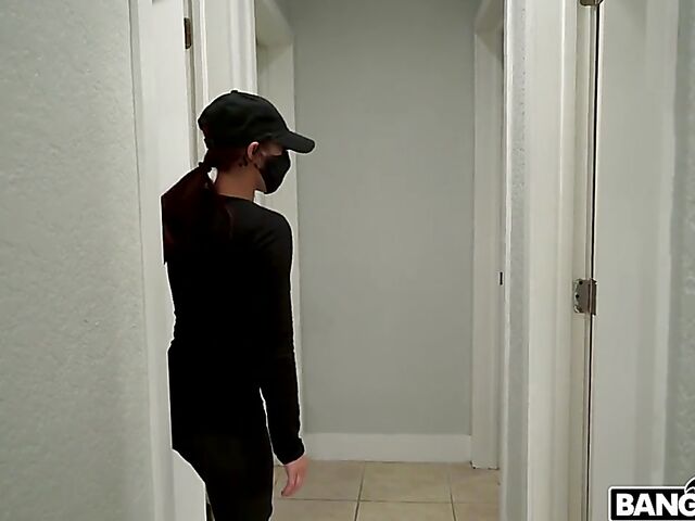 Sexy burglar Kira Perez gets caught and fucked