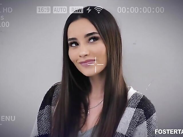 New family threesome with foster daughter Aria Lee and MILF Joslyn James