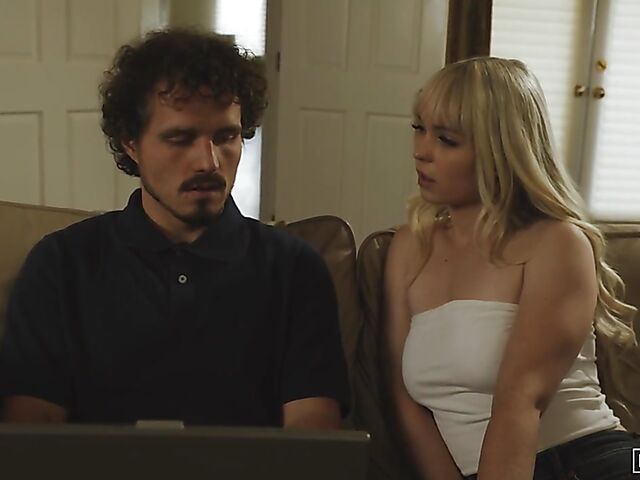 Young looking sexy blonde Lilly Bell gets laid