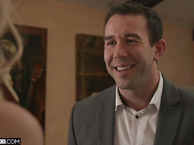 Cute blonde Sahara Skye gets some loving in the bedroom