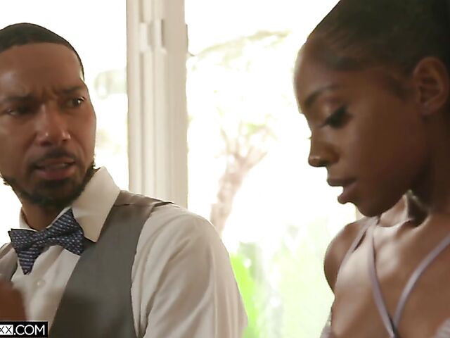 Passionate black on black fuck with skinny Anne Amari