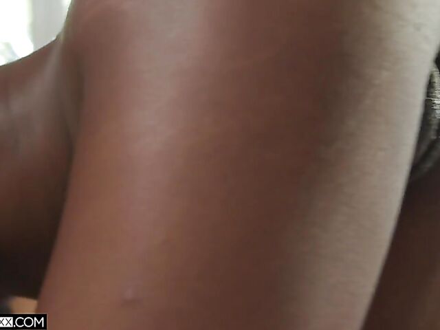 Passionate black on black fuck with skinny Anne Amari