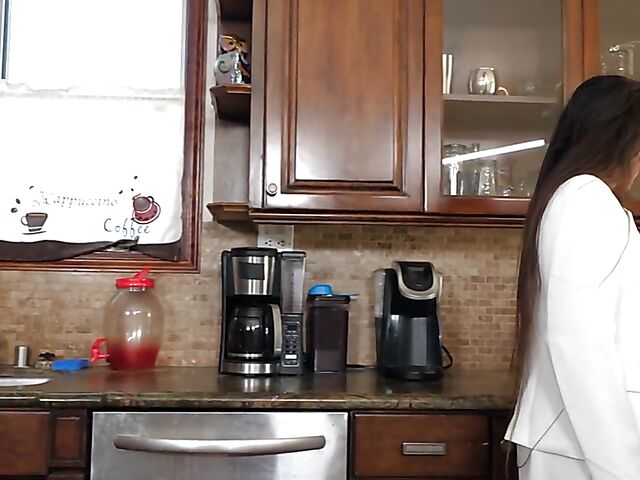 Kitchen sex with exotic petite MILF Cali Lee