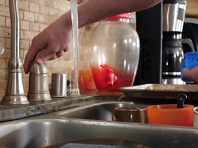 Kitchen sex with exotic petite MILF Cali Lee