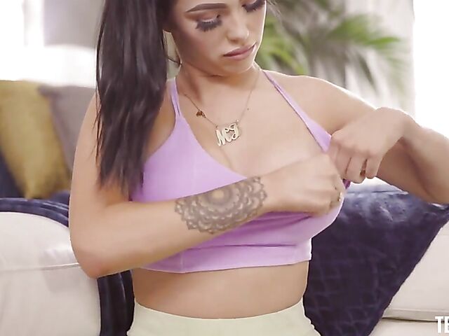 Big boob fitness babe MJ Fresh is obsessed with cock