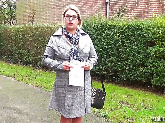 24-year-old chubby French pharmacist with glasses Melinda is addicted to fucking