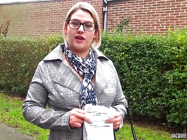 24-year-old chubby French pharmacist with glasses Melinda is addicted to fucking