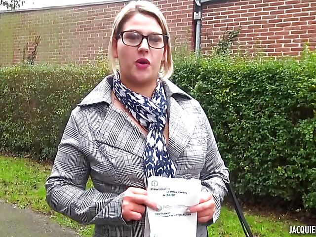 24-year-old chubby French pharmacist with glasses Melinda is addicted to fucking