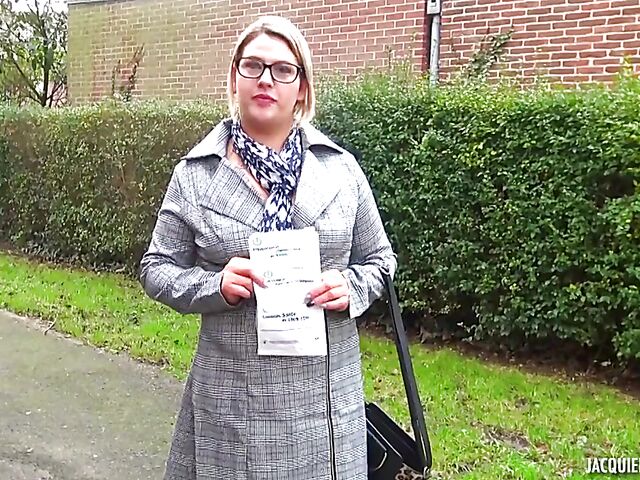 24-year-old chubby French pharmacist with glasses Melinda is addicted to fucking