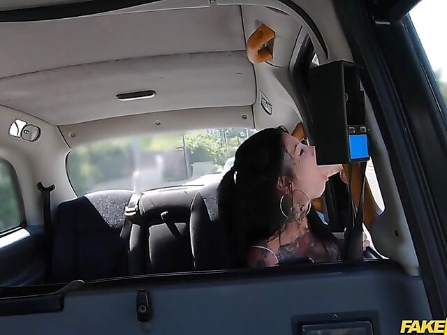 Megan Inky - Heavily tattooed slut taxi fuck