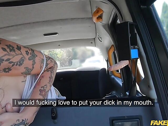 Megan Inky - Heavily tattooed slut taxi fuck