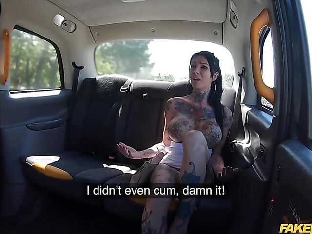 Megan Inky - Heavily tattooed slut taxi fuck