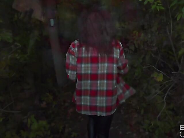 POV outdoor fuck session and creamy ending in the forest with Whipped Creamy