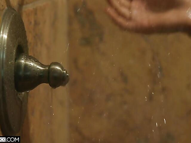 Ebony black cock lover Cecilia Lion gets it started in the shower