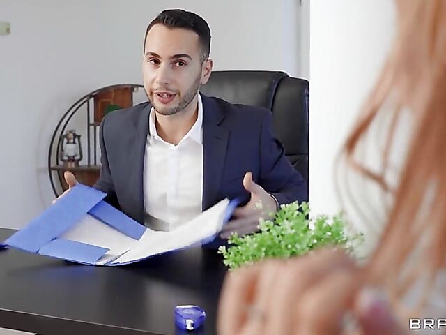 Office feet seduction and fuck break with busty natural Candy Alexa