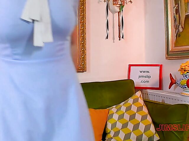 Cherry English - Playful blonde panty fuck from your point of view