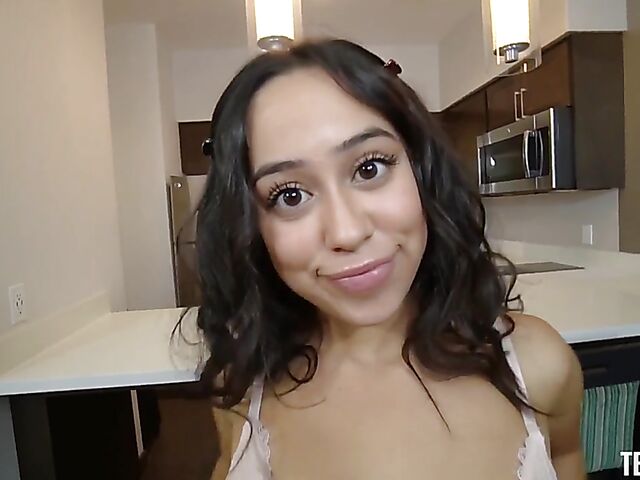 Dania Vega - Latina sucking black cock from your point of view