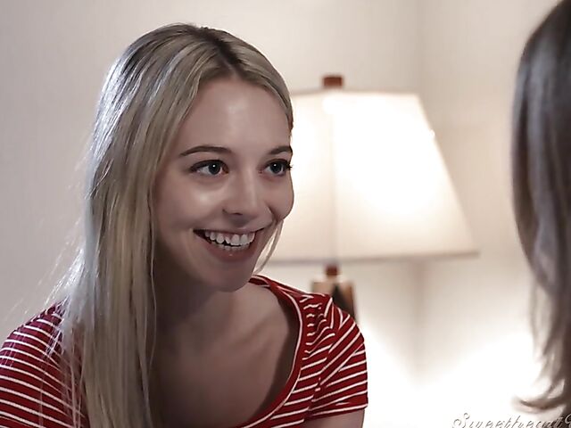 Lily Larimar & Crystal Taylor - MILF and teen lesbian lovemaking in the bedroom