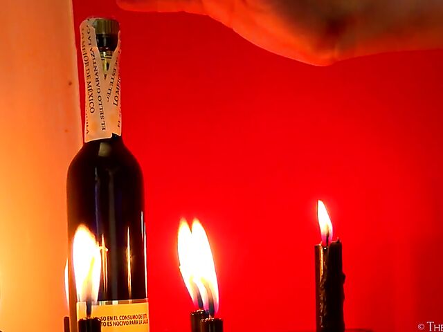 Hot wax play, candle masturbation and bottle insertion with kinky hair pussy girl Daisy B
