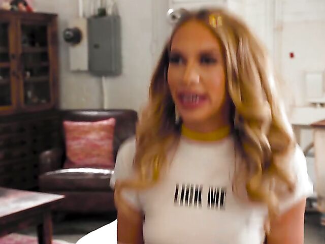 Step dad watches daughter Khloe Kapri fuck like a whore