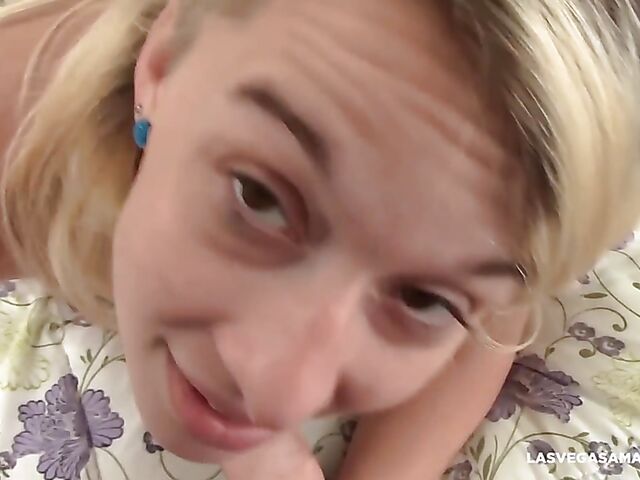 Fat old daddy takes advantage of tied up Aurora Green