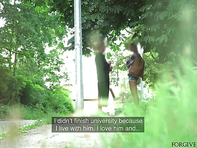 Sinful runaway gets talked into sex in a van