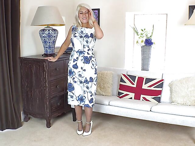 British JOI with blonde in lingerie Lu Elissa