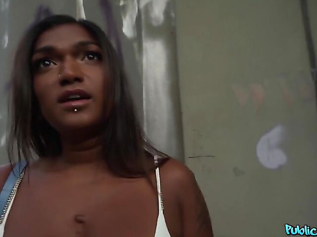 Saritha Olivieri - Big tits ebony public pickup fuck with a white guy