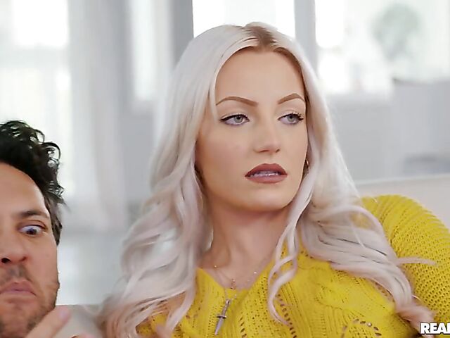 Slut with glasses Aften Opal secretly sucks and fucks her sister's boyfriend