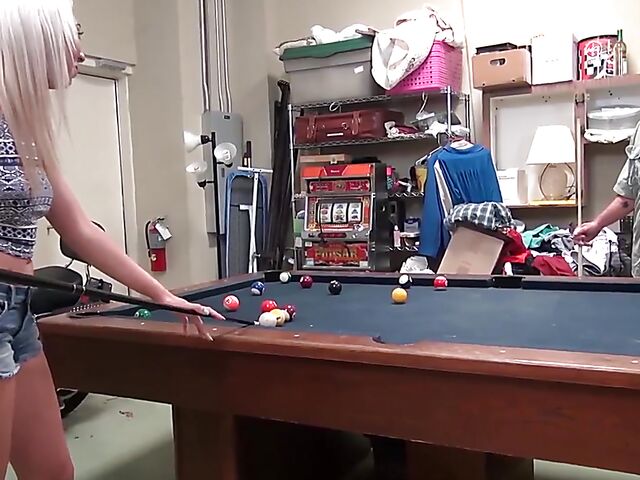 Jessica Jones - Old man and teen blonde pool table fuck
