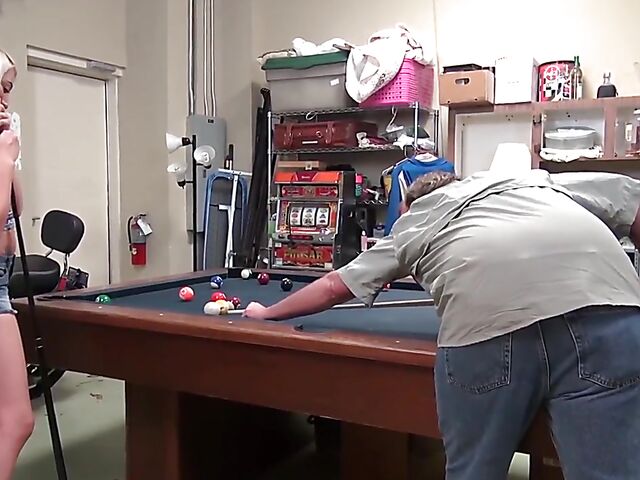 Jessica Jones - Old man and teen blonde pool table fuck