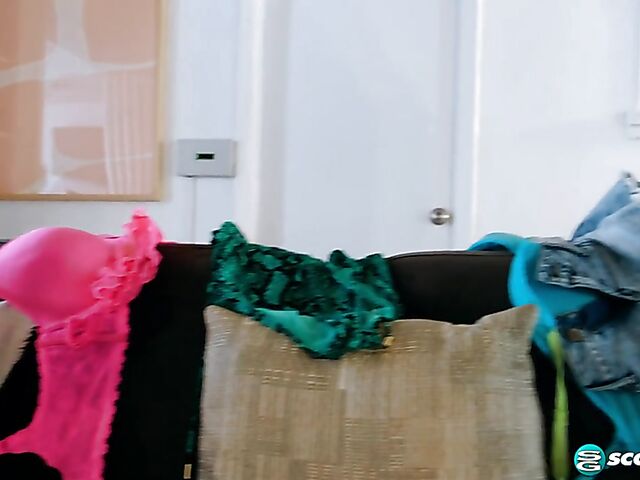 Curvy Stassi Rossi with a huge ass and massive tits changing clothes