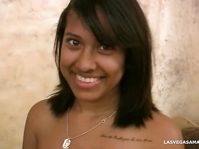 Diana Clark - Amateur ebony blowjob and cock rubbing interracial POV